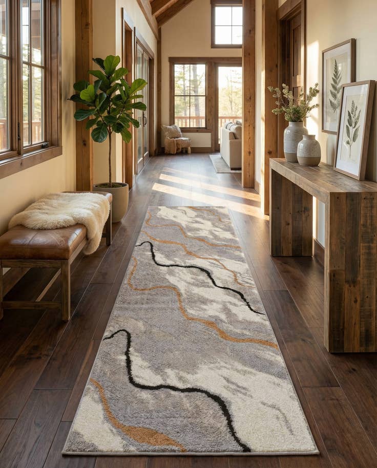 Detail image of 2' 7 x 10' Sepia Runner Rug