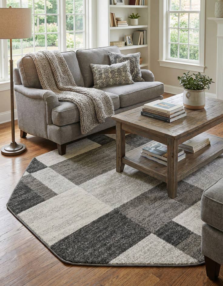 Detail image of 5' 3 x 5' 3 Harvest Octagon Rug