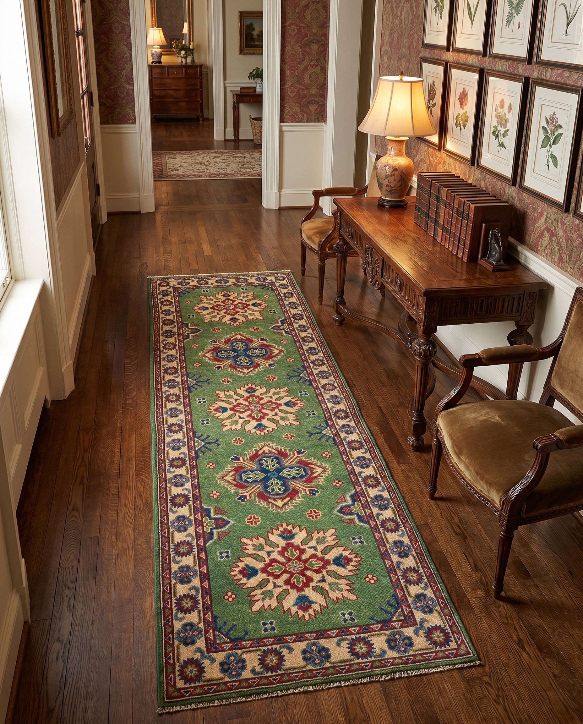 Detail image 3 of 10: 2' 10 x 8' 6 Hand Knotted Kazak Runner Rug