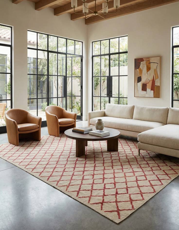 Detail image of 8' 10 x 11' 3 Hand Woven Kilim Modern Wool Rug