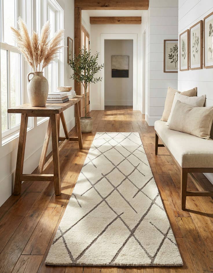 Detail image of 2' 7 x 10' Atlas Moroccan Wool Runner Rug