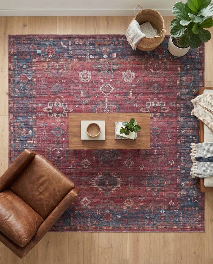 Detail image of 7' 10 x 7' 10 Washable Maahru Square Rug