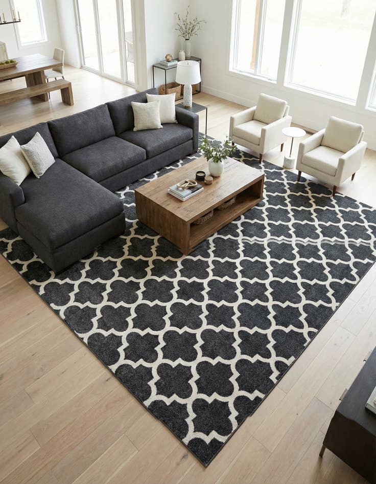 Detail image of 10' x 10' Lattice Square Rug