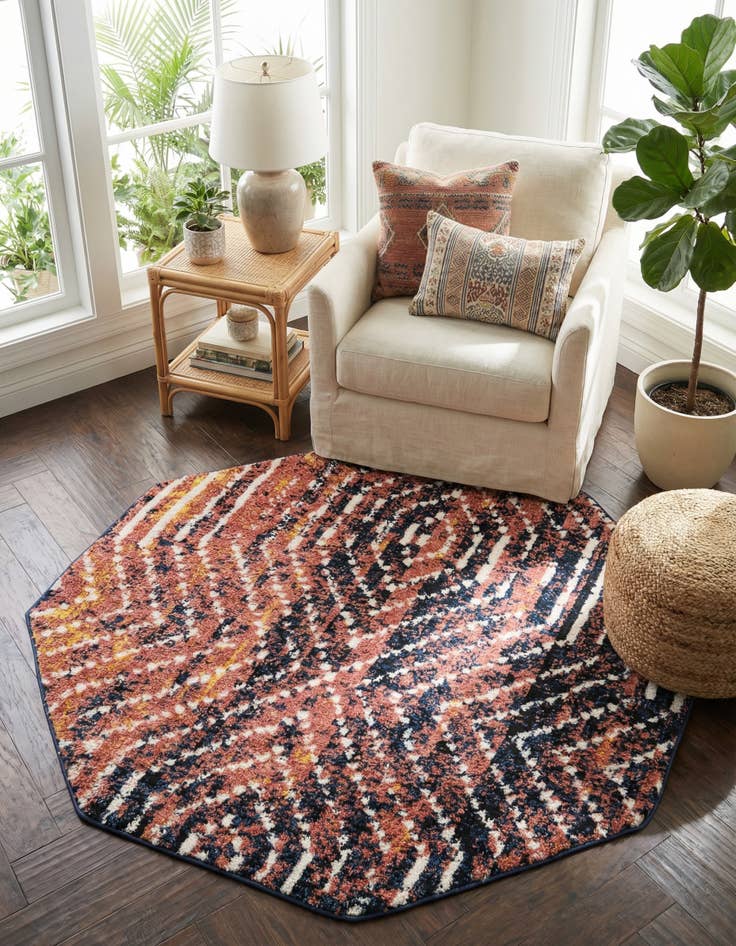 Detail image of 5' 3 x 5' 3 Tagine Octagon Rug