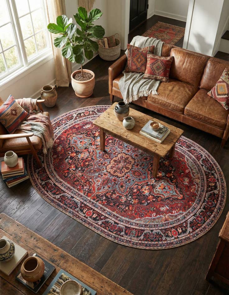 Detail image of 7' 6 x 10' 6 Timeless Oval Rug