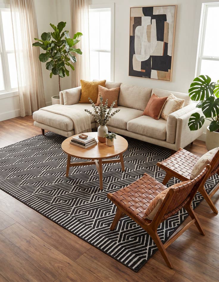 Detail image of 9' x 12' Easy-Clean Sabrina Soto Hudson Indoor / Outdoor Rug