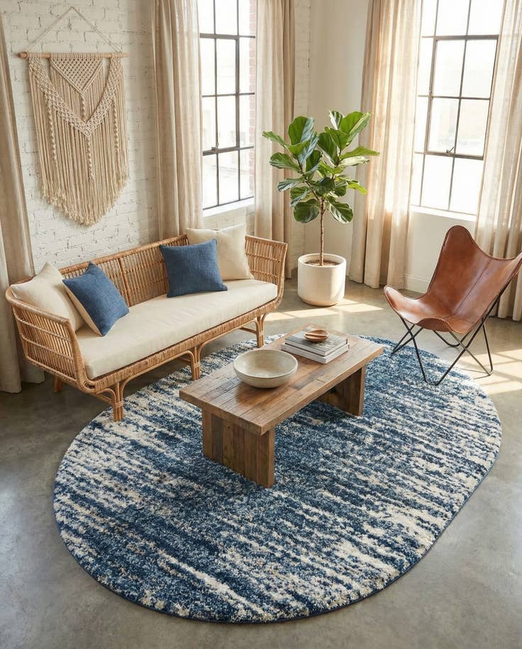 Detail image of 7' 10 x 10' Serenity Shag Oval Rug