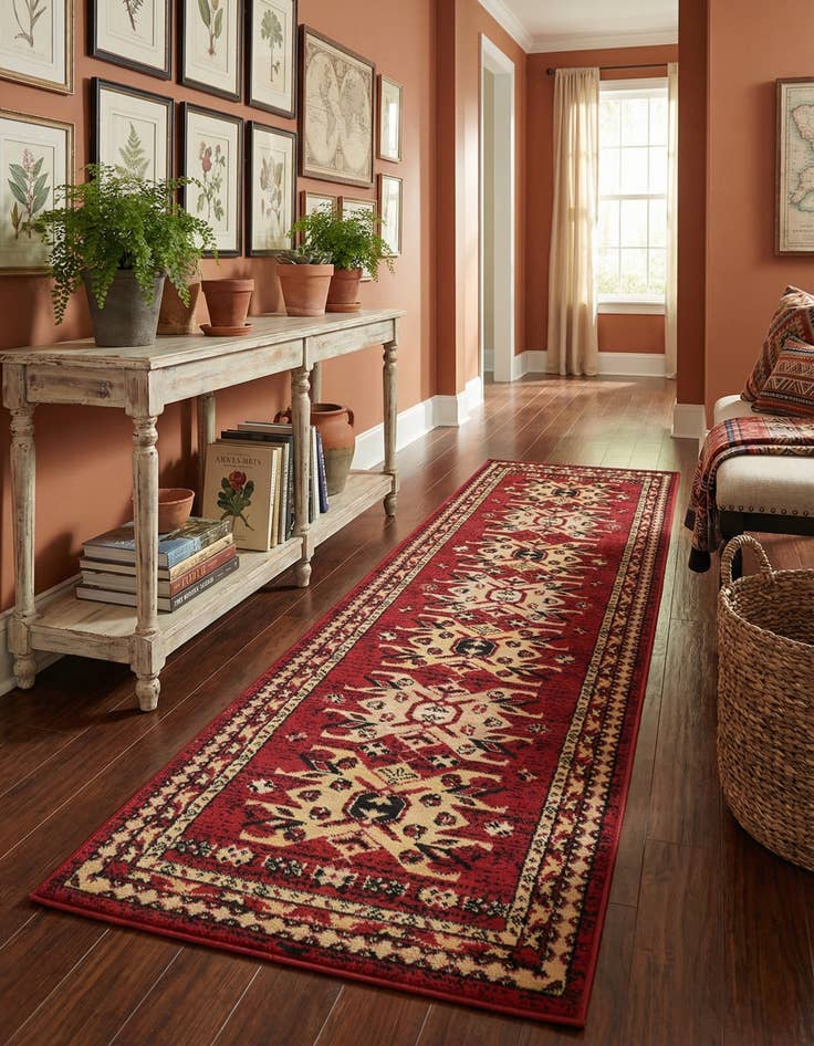 Detail image of 2' x 8' 2 Heris Runner Rug