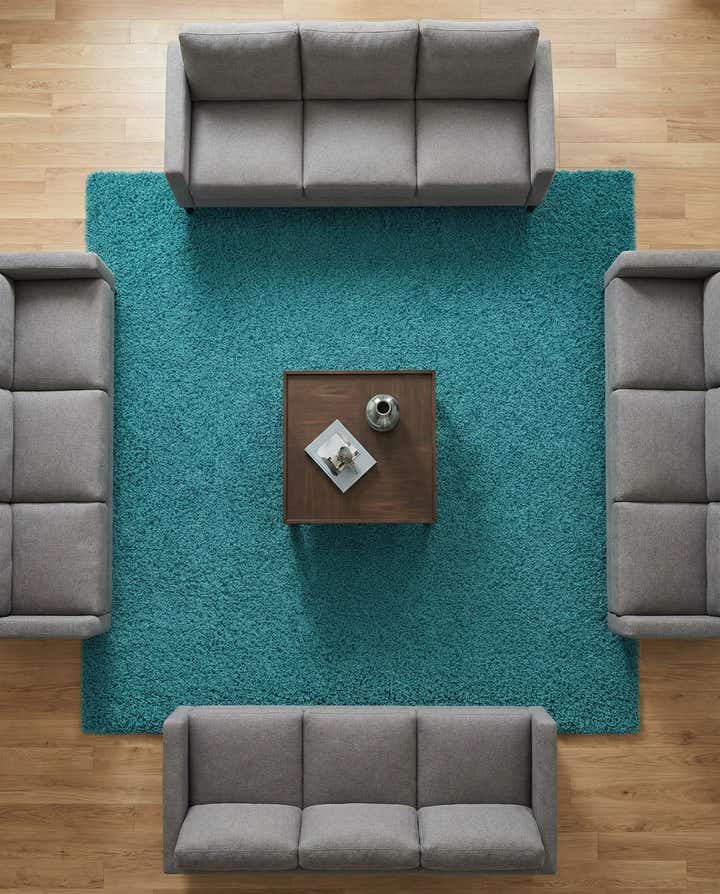 7' 10 x 7' 10 Solid Shag Square Rug