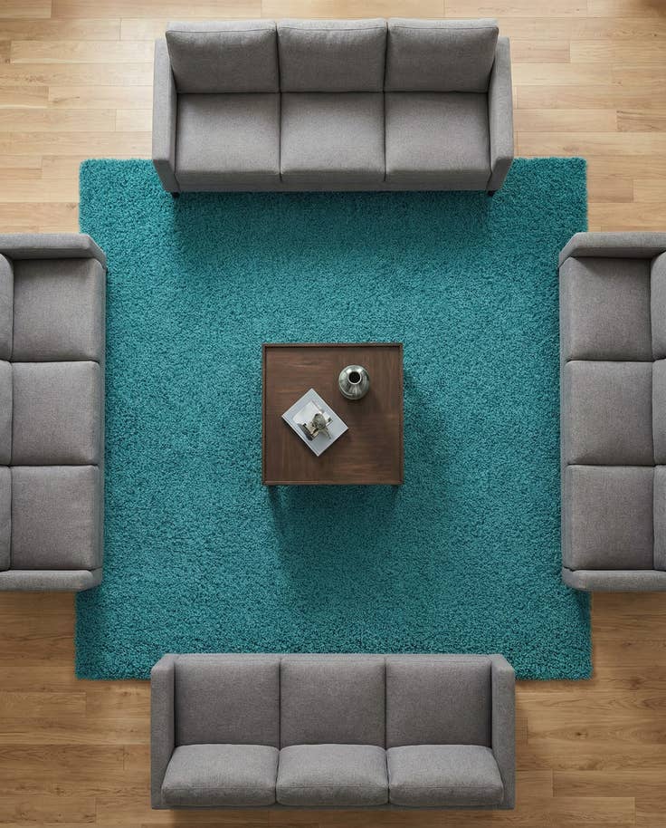 Detail image of 7' 10 x 7' 10 Solid Shag Square Rug