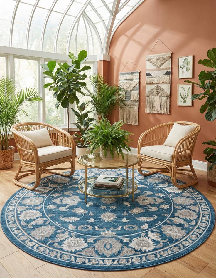 Detail image of 10' x 10' Boston Round Rug