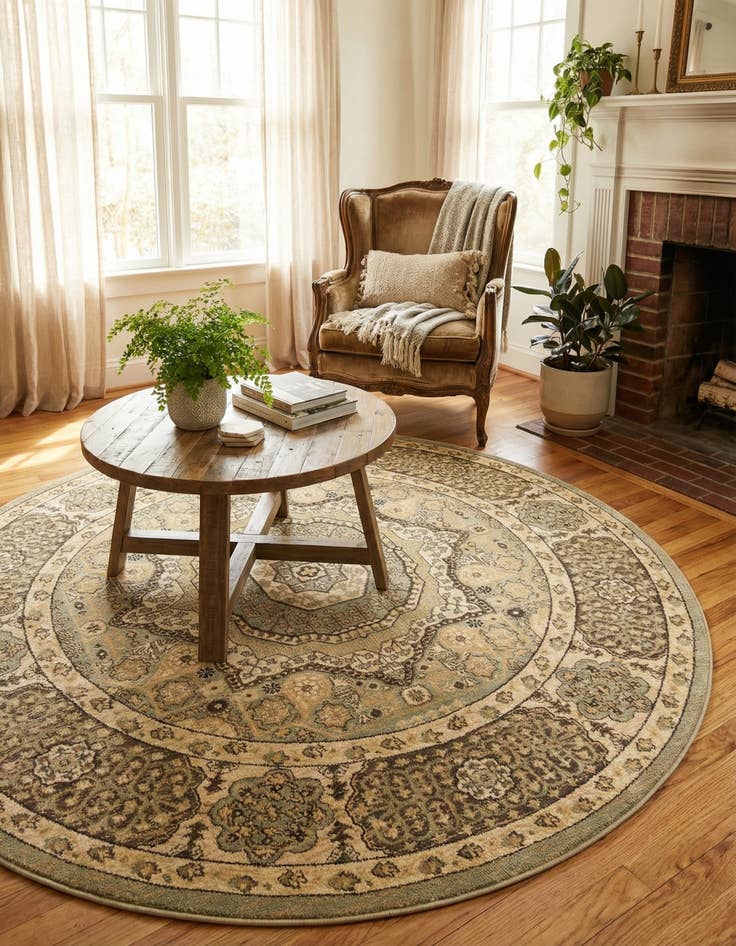 Detail image of 6' x 6' Amina Round Rug