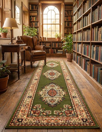 Green Amaya Runner Rug