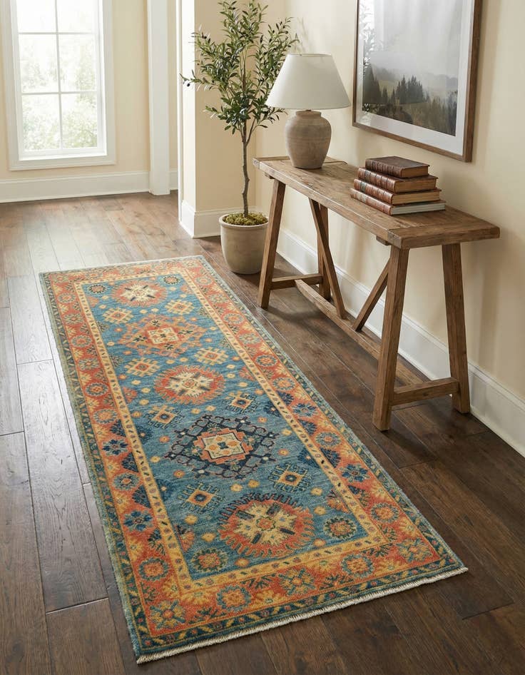 Detail image of 2' 9 x 6' 4 Hand Knotted Oushak Wool Runner Rug