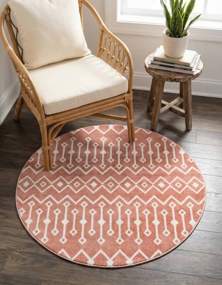 Detail image of  3' x 3' Bohemian Trellis Round Rug