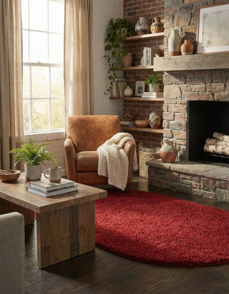 Detail image of 5' x 8' Everyday Shag Oval Rug