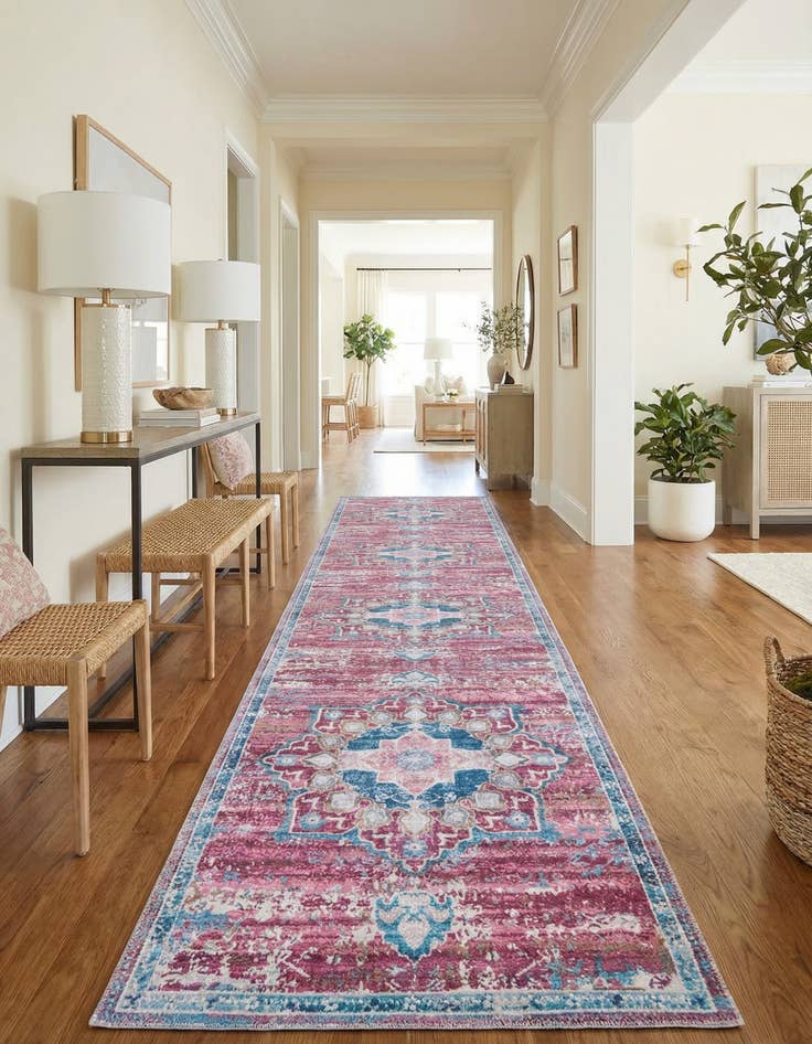 Detail image of 2' x 13' Washable Francesca Runner Rug