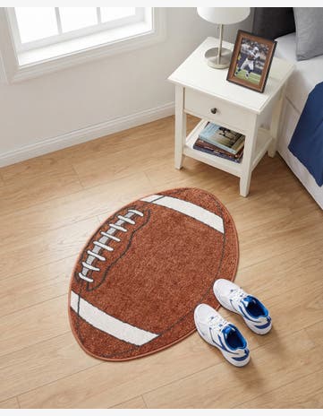 2' x 3' Sports Washable Oval Rug
