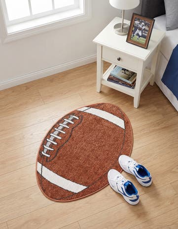 2' x 3' Sports Washable Oval Rug