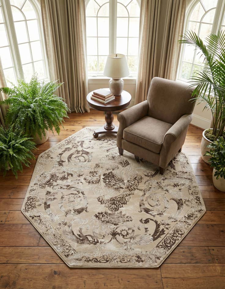 Detail image of 5' 3 x 5' 3 Finsbury Octagon Rug