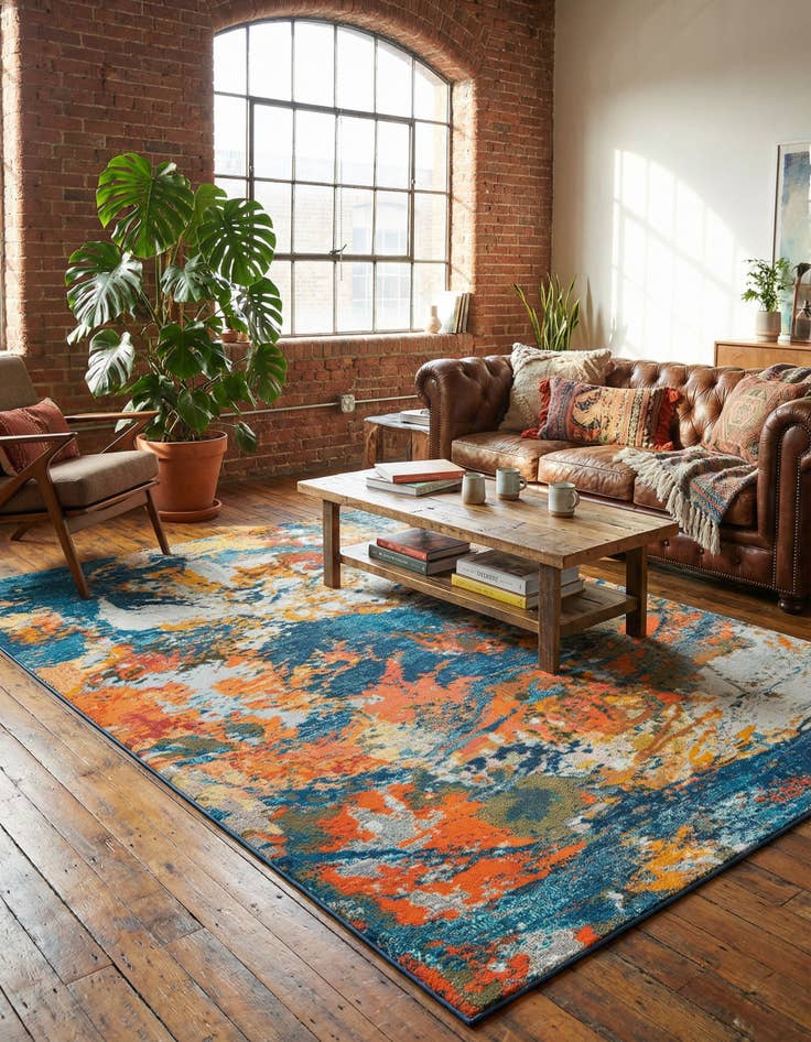 Detail image of 9' x 12' Washable Vivid Rug