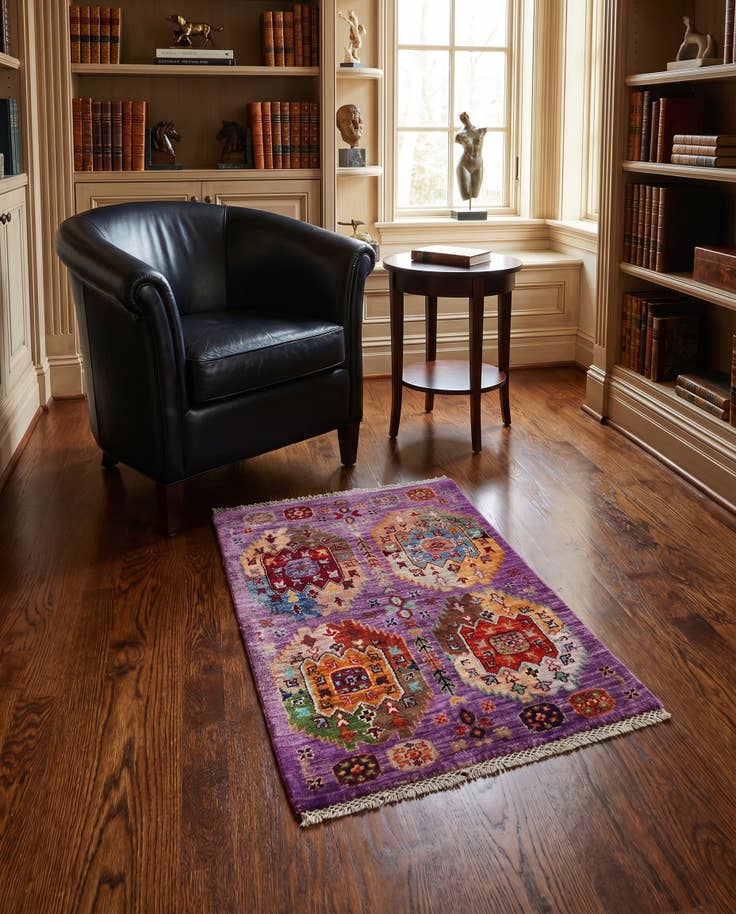 Detail image of 2' x 3' 2 Hand Knotted Ariana Ziegler Rug
