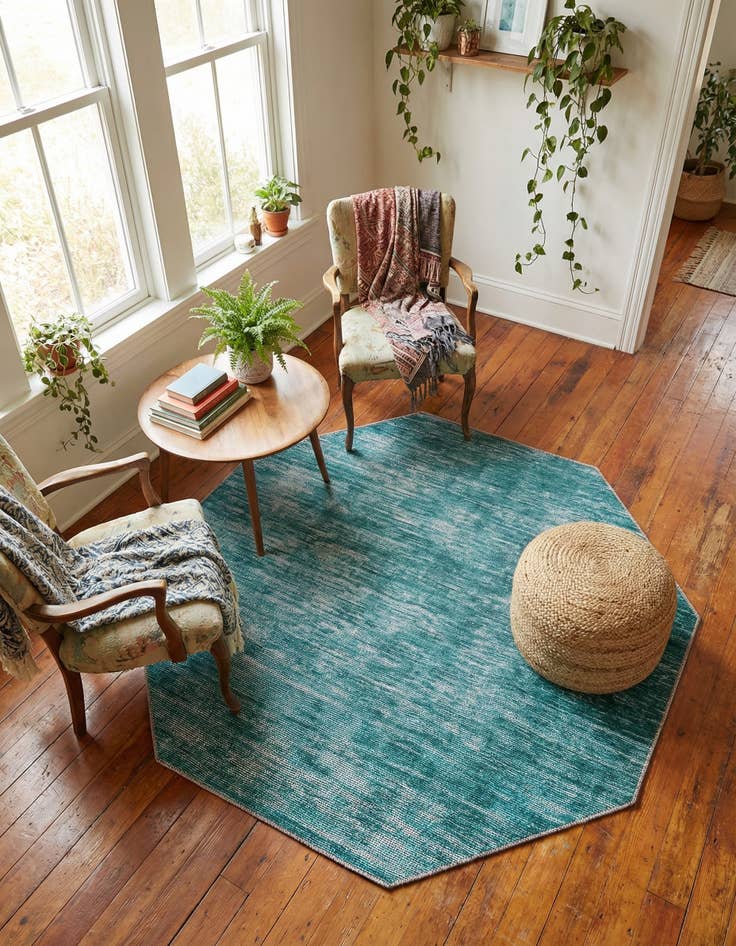 Detail image of 5' x 5' Asha Octagon Rug