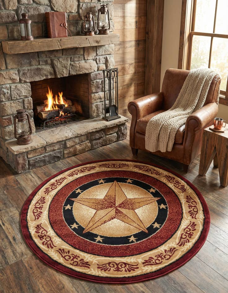 Detail image of 4' x 4' Pioneer Round Rug
