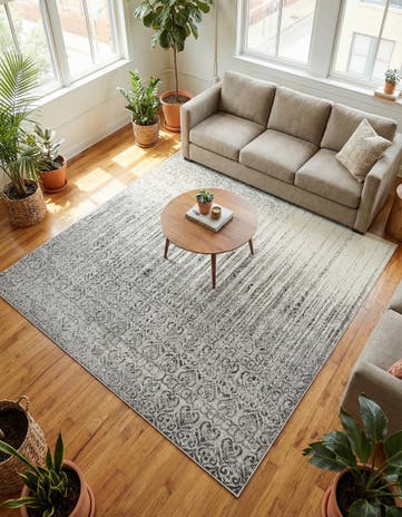 Gray Loft Square Rug
