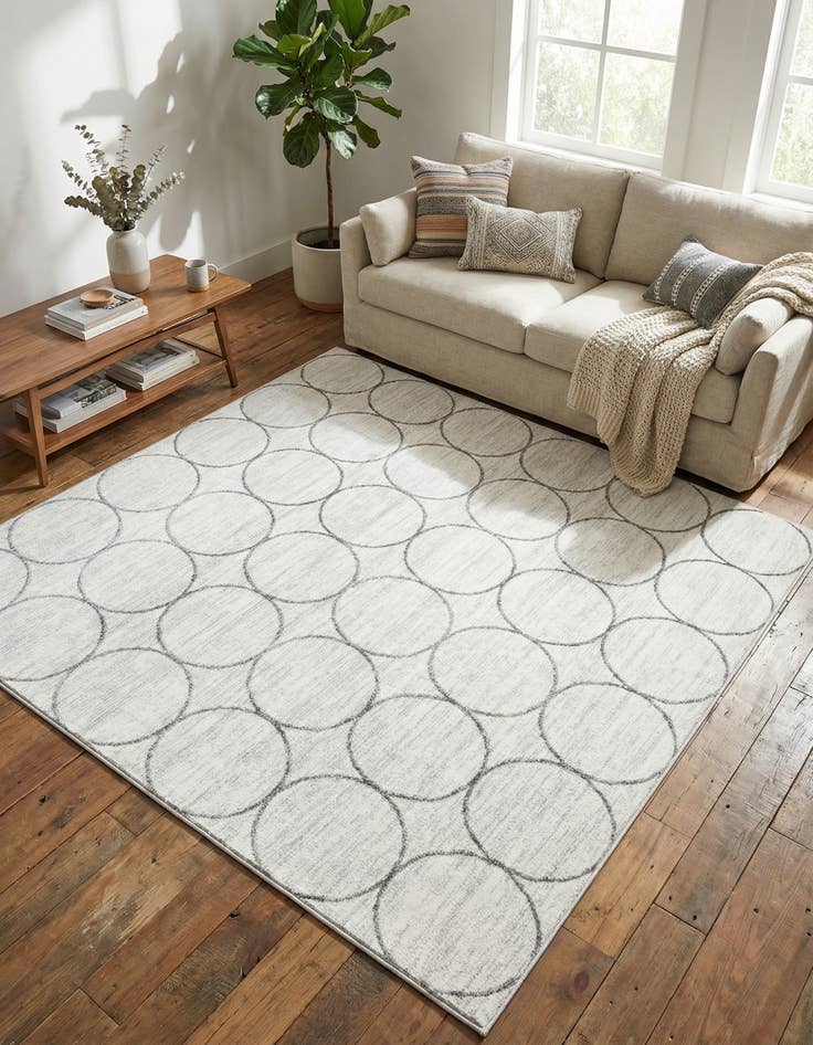 Detail image of 7' x 7' Lattice Trellis Square Rug