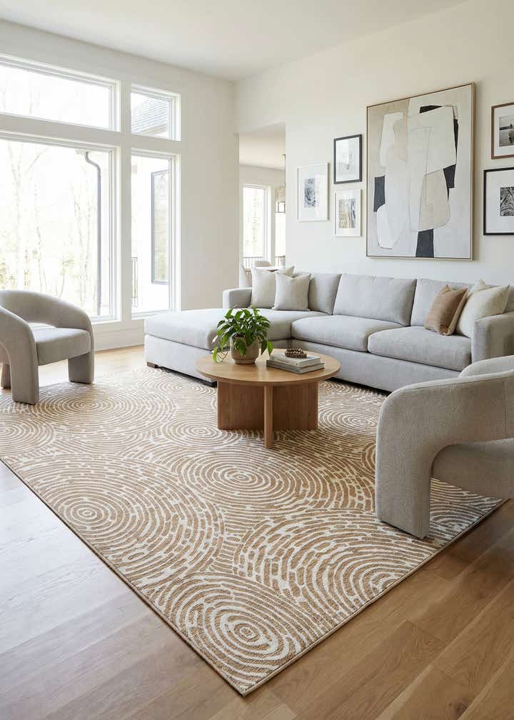 13' x 13' Easy-Clean Modern Indoor / Outdoor Square Rug