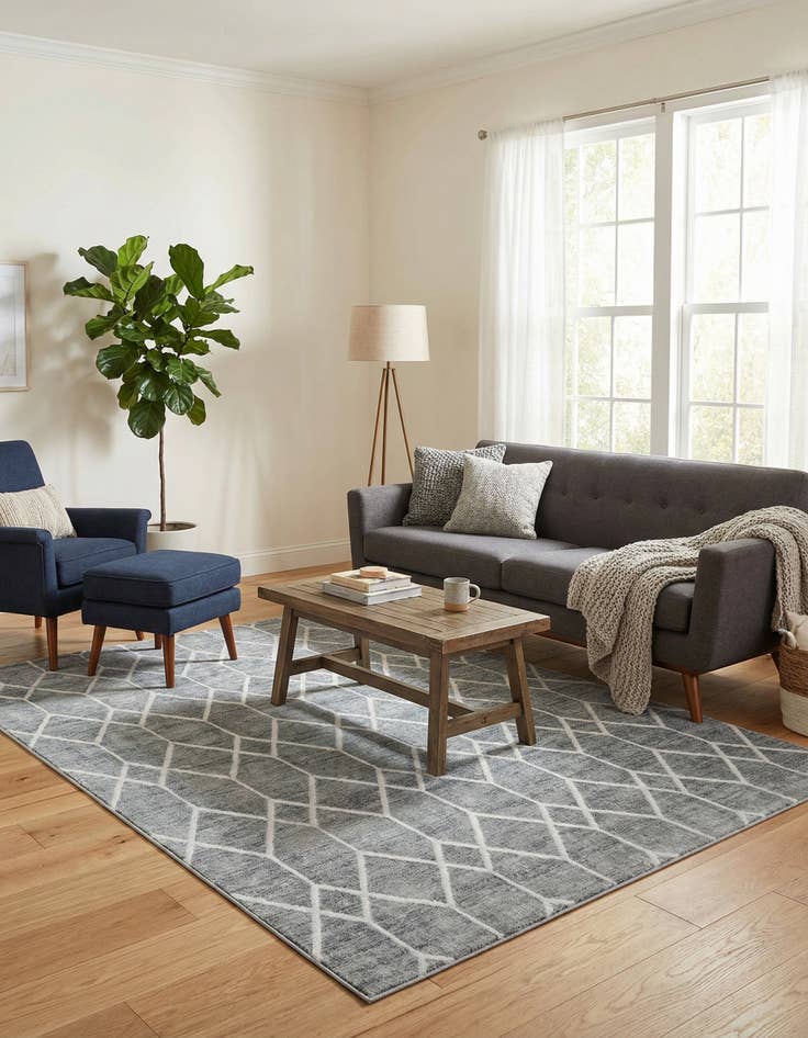 Detail image of 7' x 10' Lattice Trellis Rug