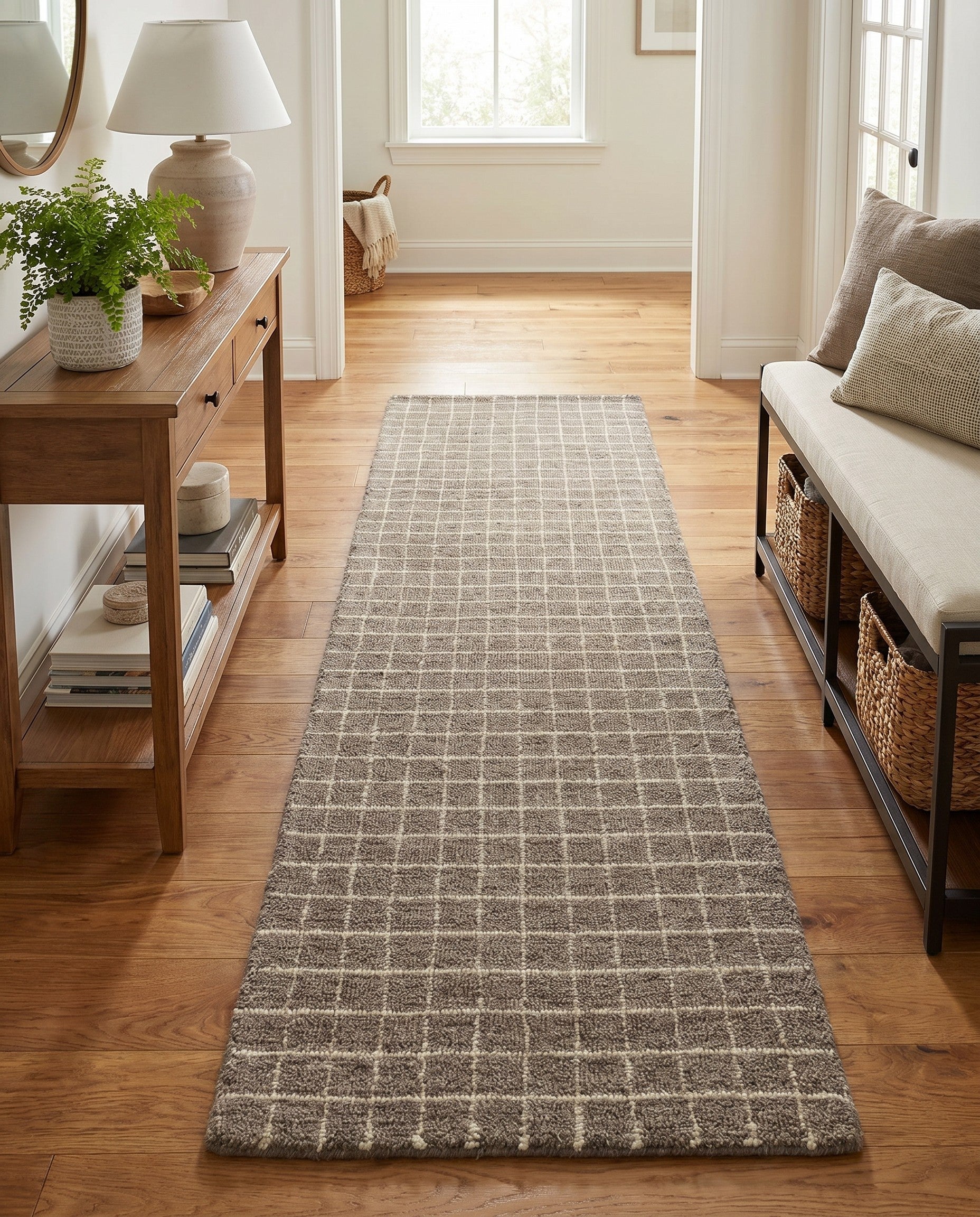 2' x 6' 1 Heritage Line Wool Runner Rug