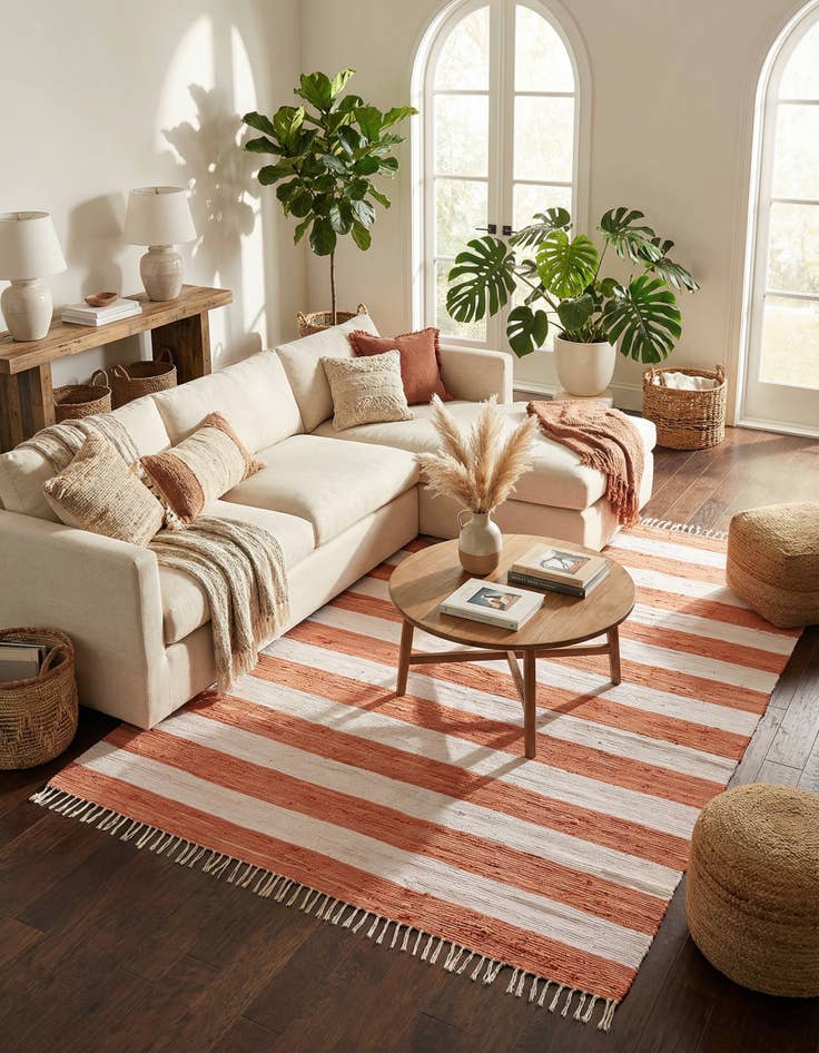 Detail image of 9' x 12' Hand Woven Chindi Rag Rug