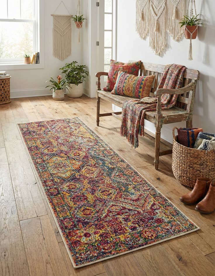 Detail image of 2' 2 x 6' Washable El Paso Runner Rug