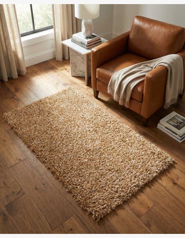 2' 7 x 4' 8 Hand Knotted Solid Shag Oriental Rug
