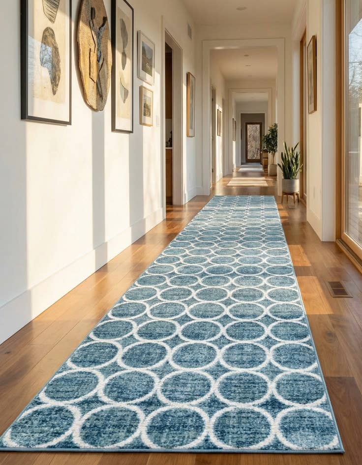 Detail image of 3' x 19' 8 Lattice Trellis Runner Rug