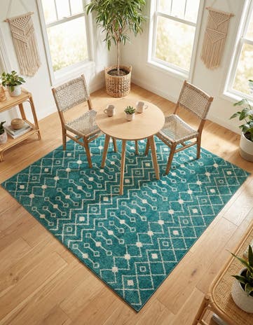6' x 6' Moroccan Trellis Square Rug