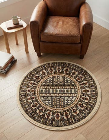 3' x 3' Bokhara Round Rug
