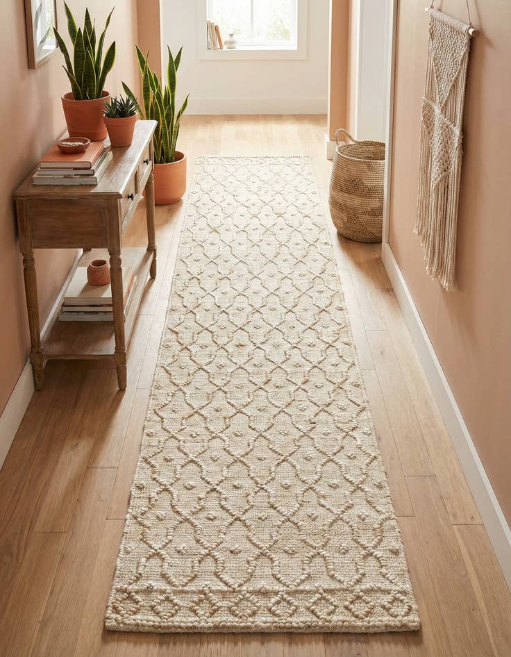 Detail image of 2' 7 x 12' Hand Woven Larsa Jute Runner Rug