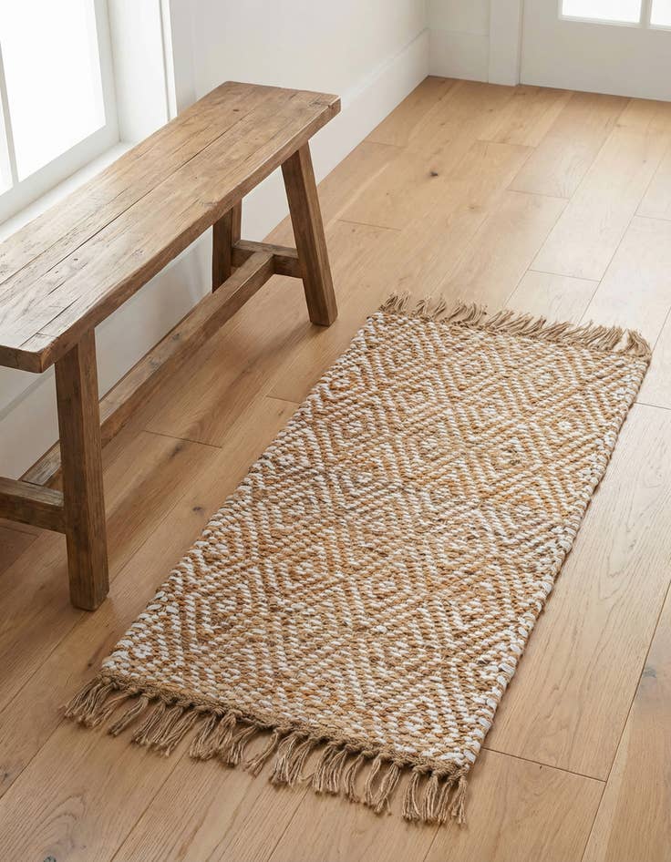 Detail image of 1' 8 x 3' 3  Hand Woven Braided Jute Rug