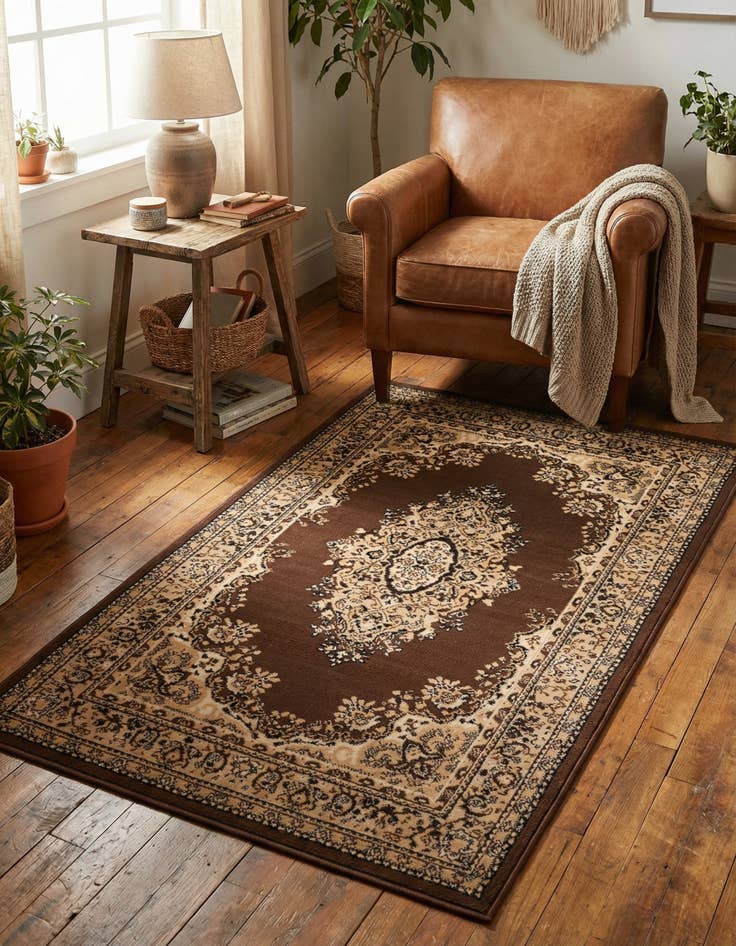 Detail image of 3' x 5' 3 Mashad Design Rug