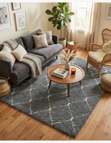 Gray Marrakesh Shag Rug