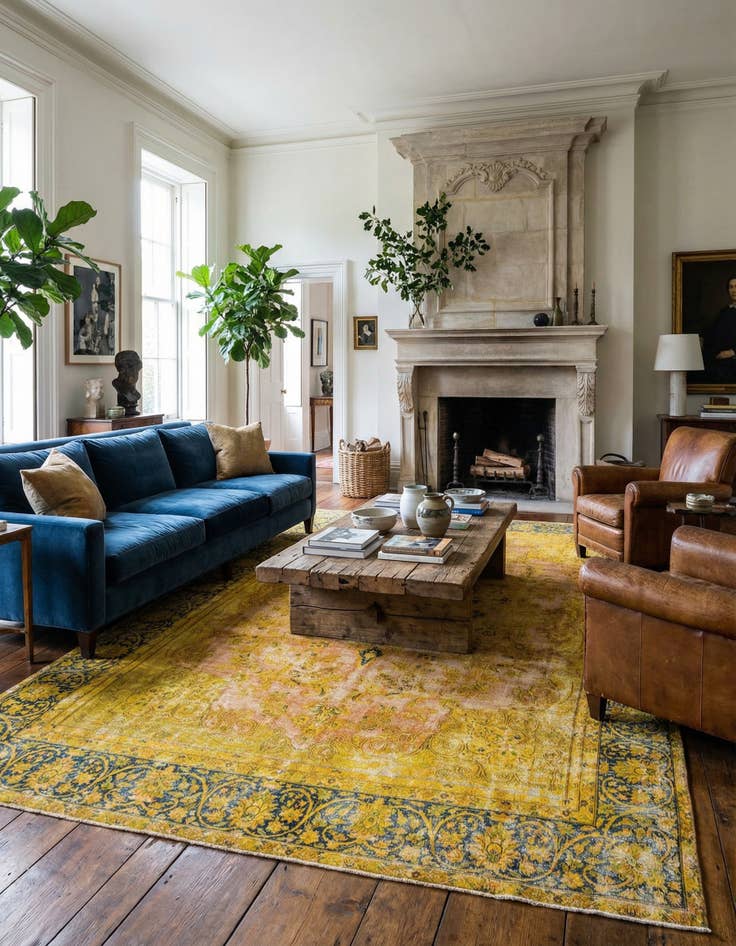 Detail image of 9' 4 x 13' Vintage Wool Rug