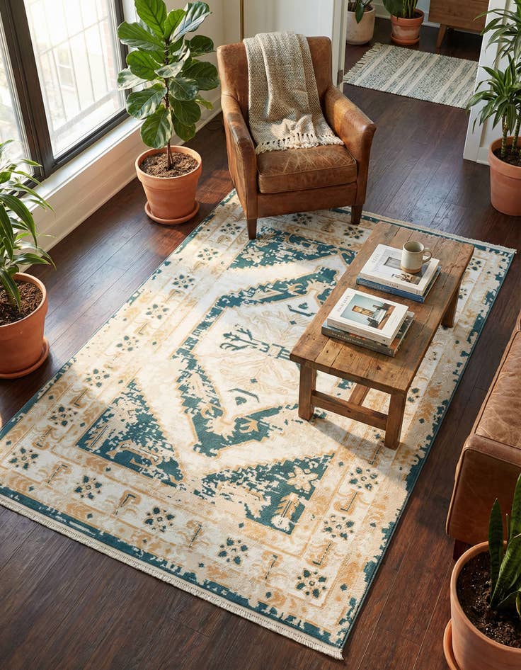 Detail image of 4' x 6' Nain Design Rug