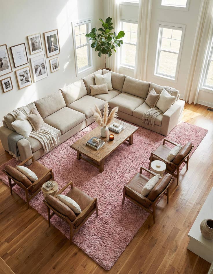 Detail image of 9' 10 x 14' Jill Zarin Shaggy Chic Rug