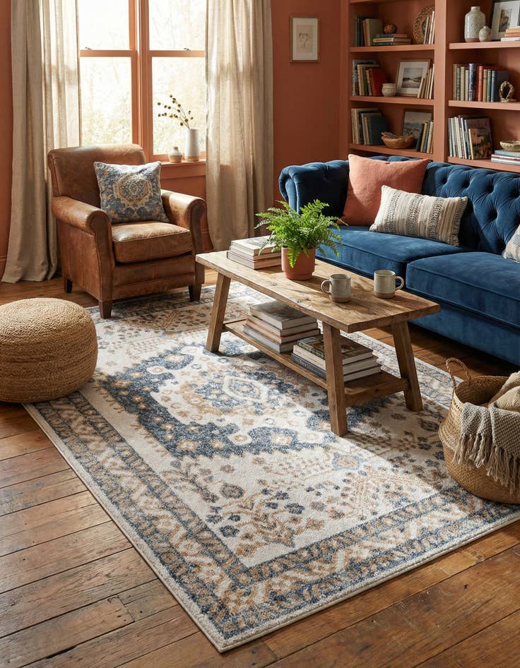 Detail image of 5' 3 x 8' Oxford Rug