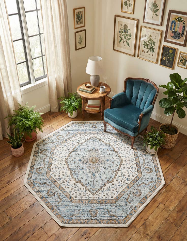 Detail image of 7' x 7' Nyla Octagon Rug