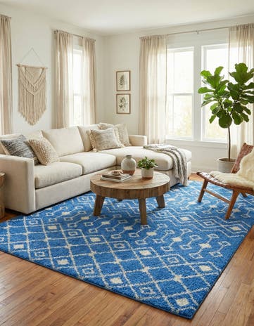 10' x 13' Moroccan Trellis Shag Rug