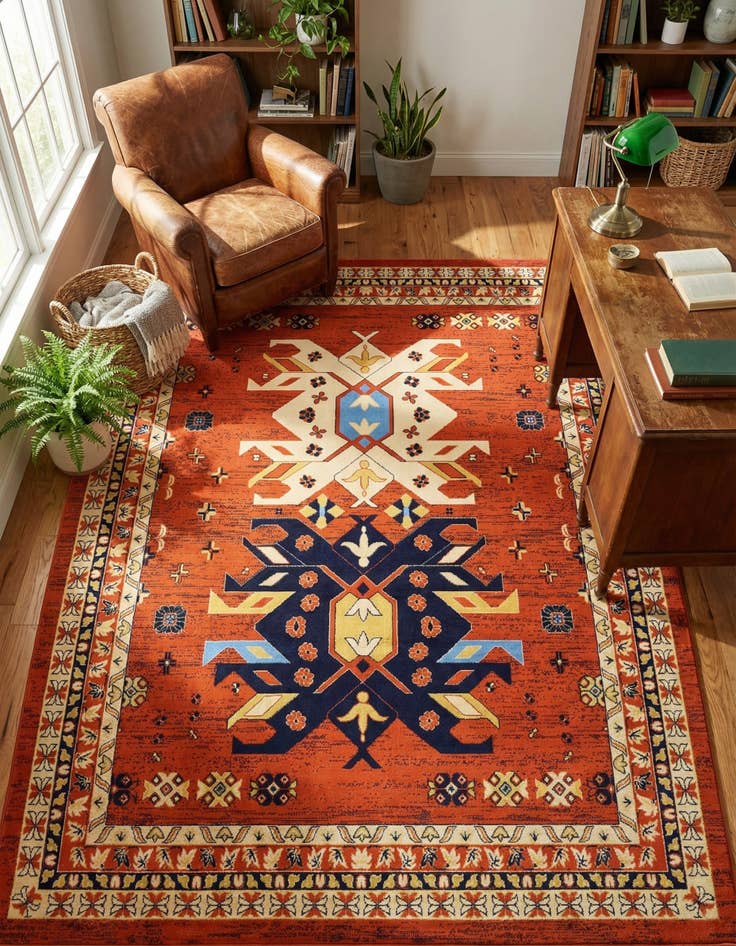 Detail image of  7' 10 x 10' Heris Rug